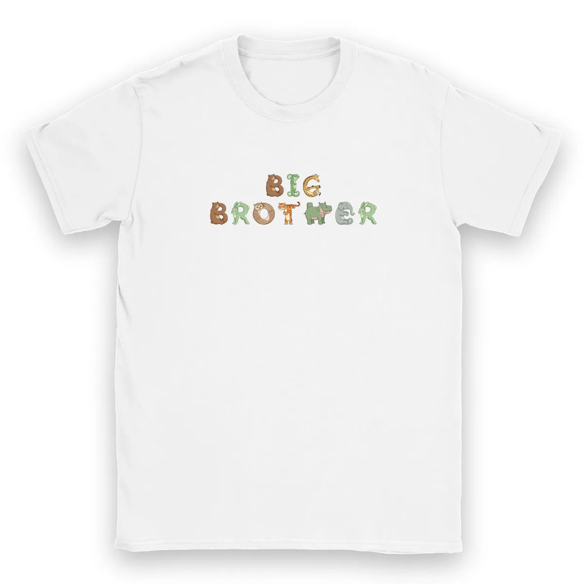 BIG BROTHER in the Animals alphabet, printed on a kids t-shirt