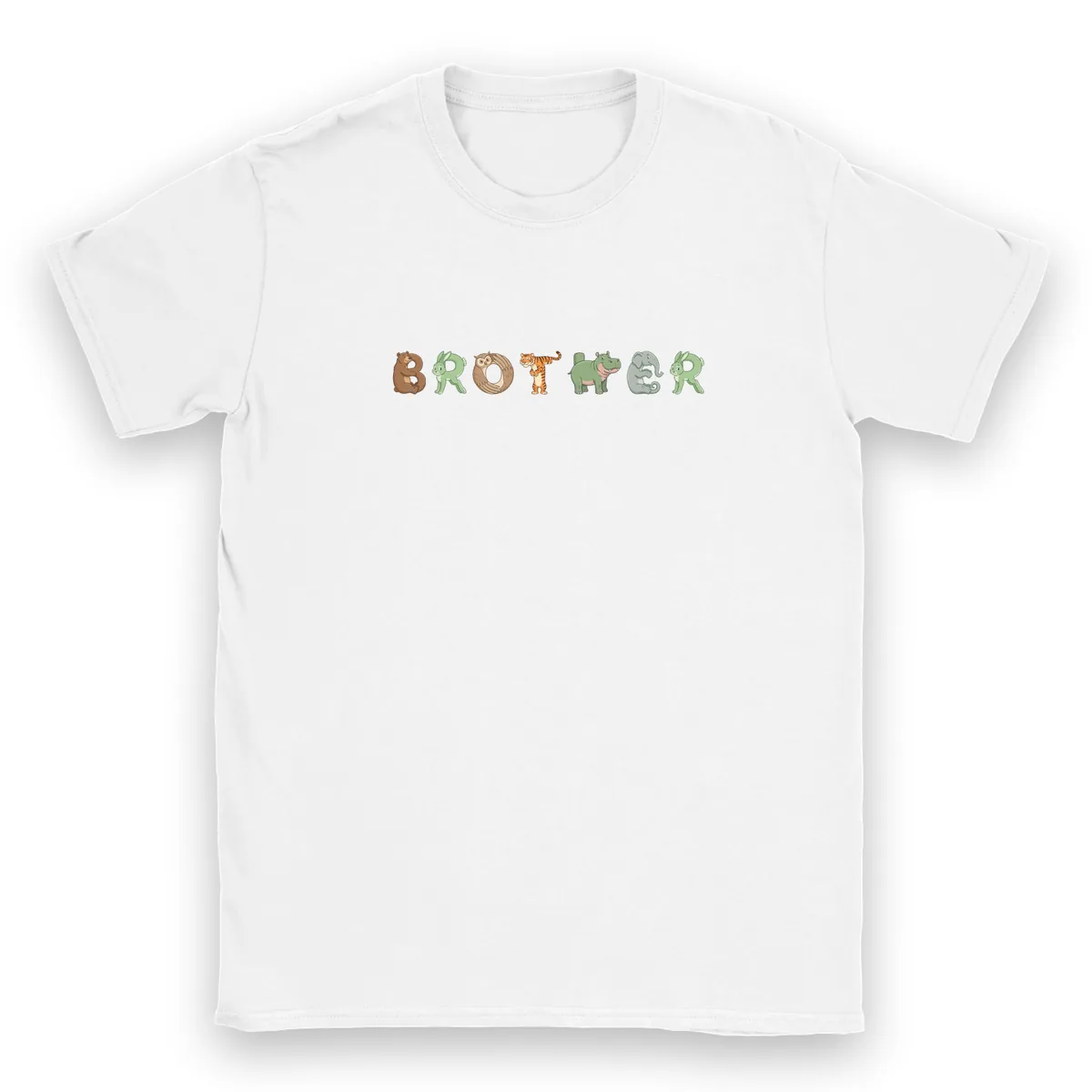 BROTHER in the Animals alphabet, printed on a kids t-shirt