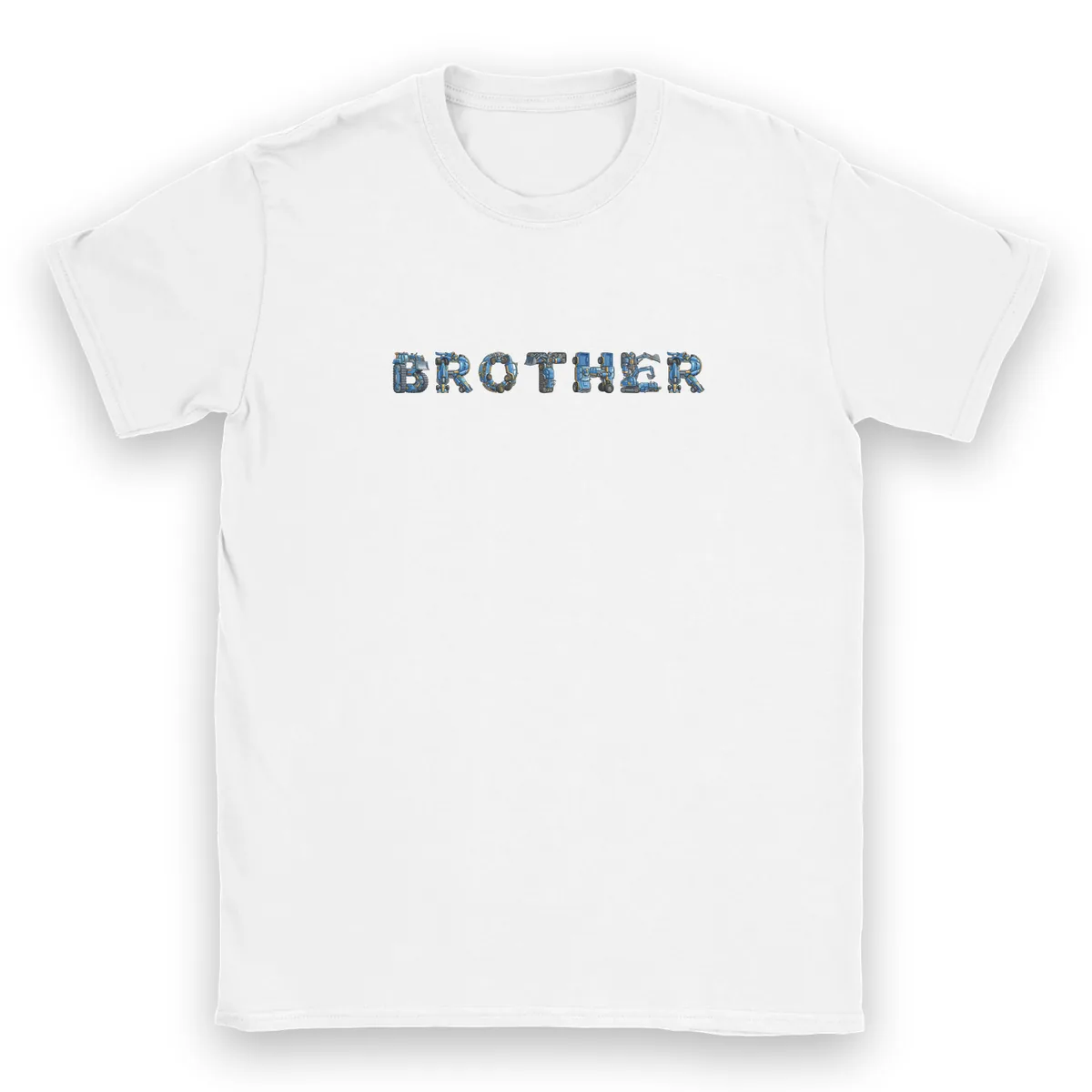 BROTHER in the Robots alphabet, printed on a kids t-shirt